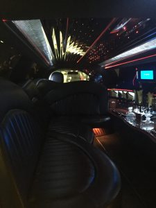 inside of our party bus